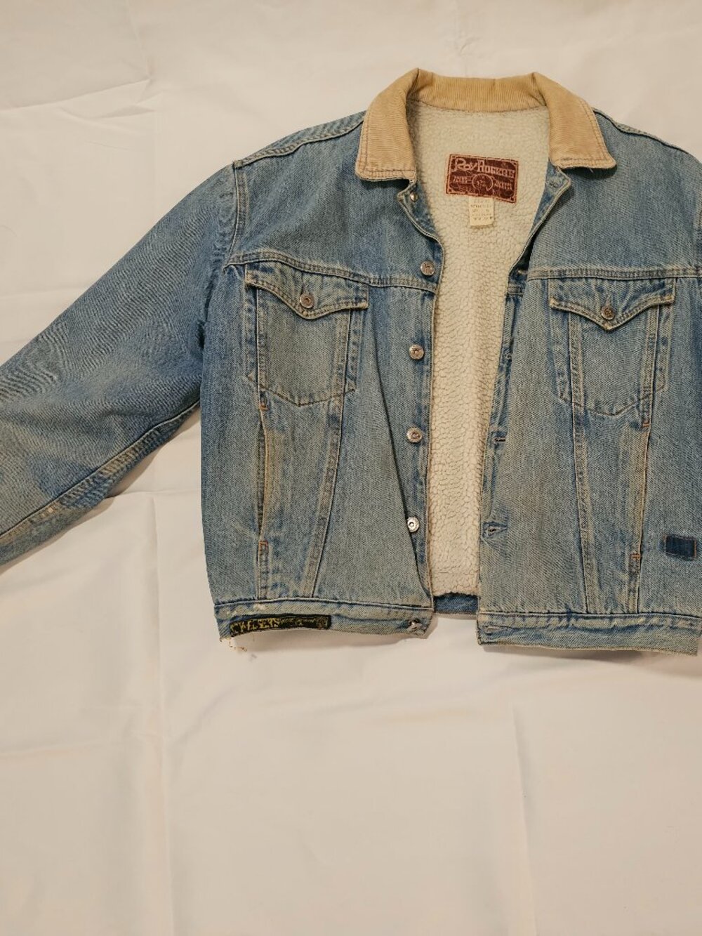 Iconic vintage sherpa trucker denim jacket.
